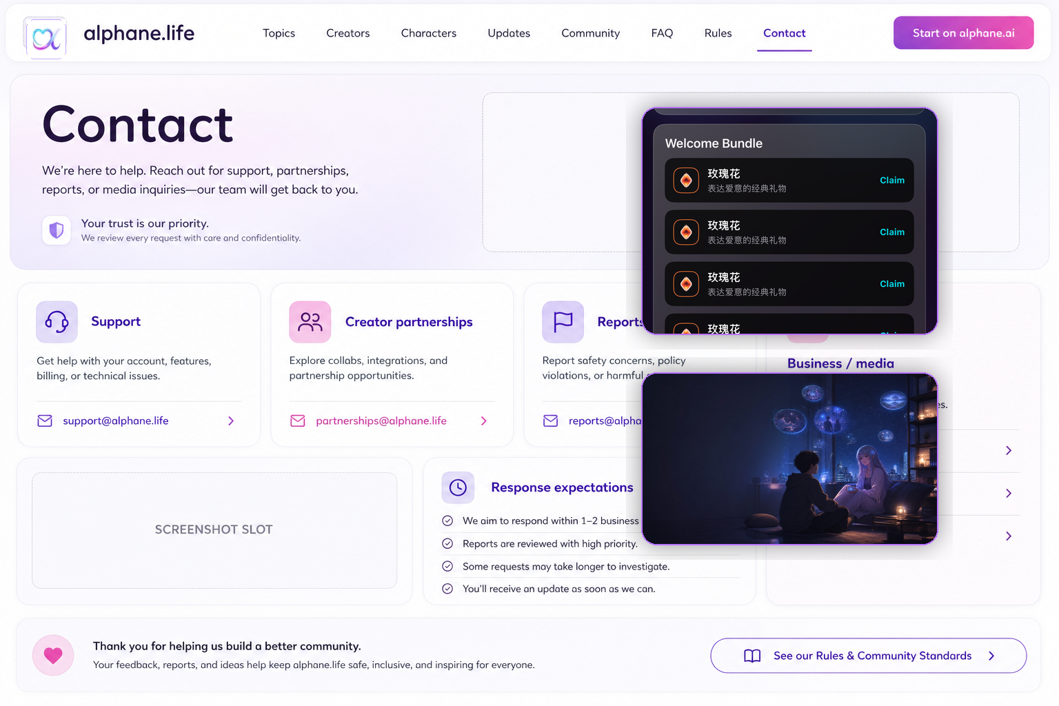 Contact visual preview