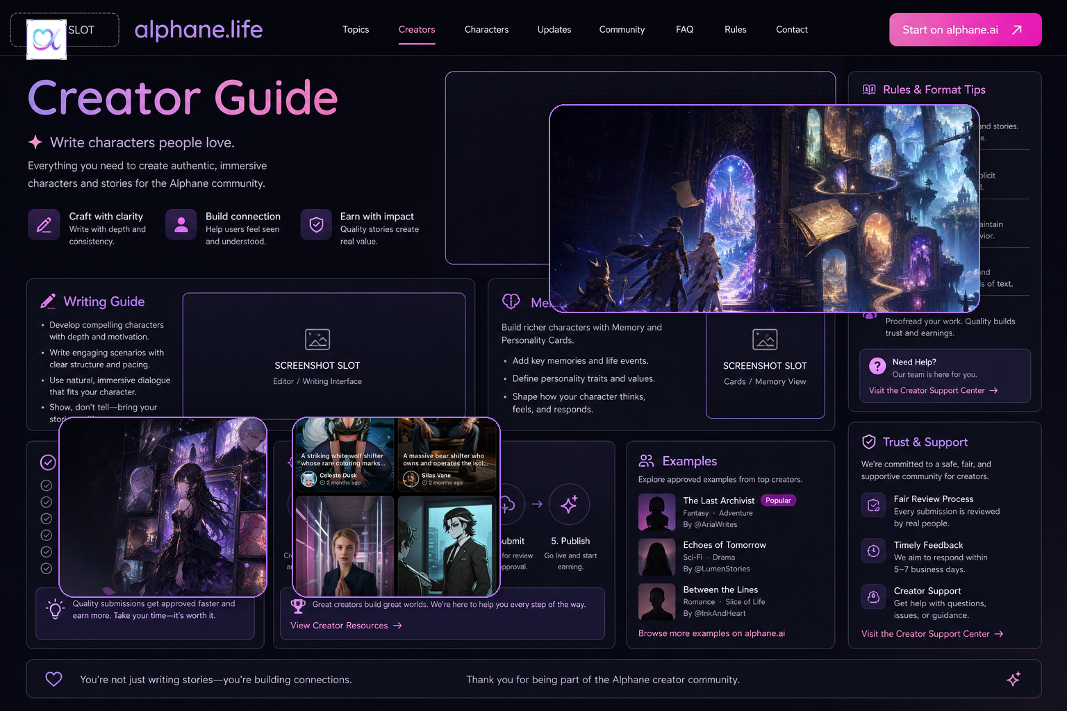 Creator guide visual preview